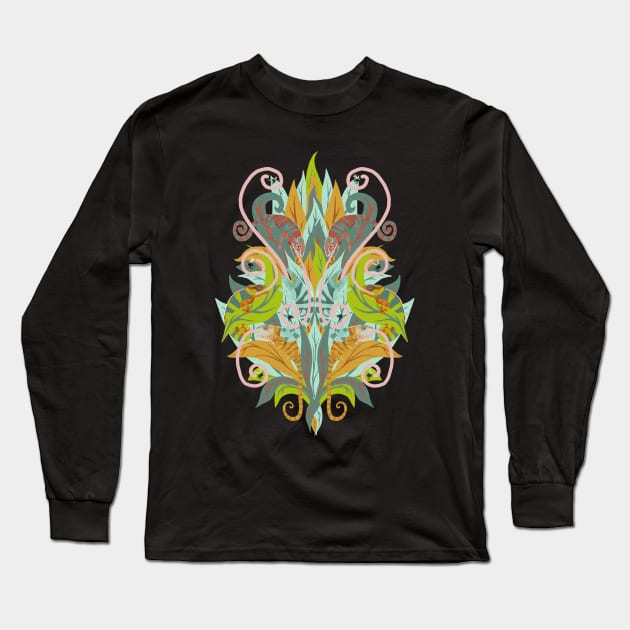 Cameleon Damask Long Sleeve T-Shirt by ahadden